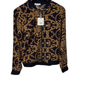 Sioni satellite blue color long sleeve size medium